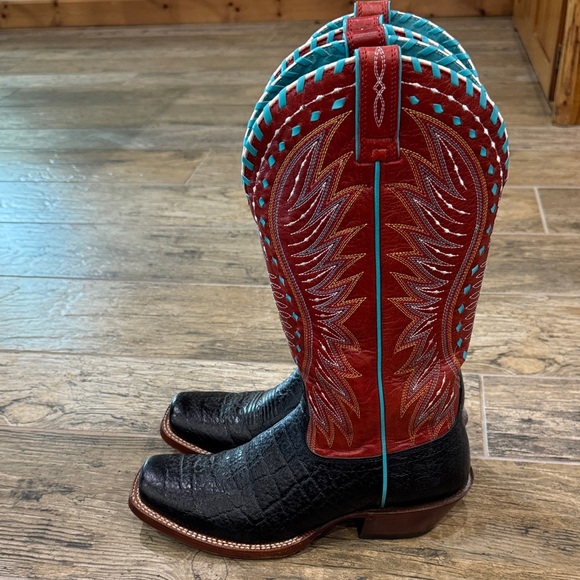 Ariat Black Leather Western Boots - Picture 4 of 6